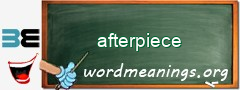 WordMeaning blackboard for afterpiece